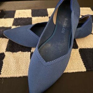 Rothy's Pointed Toe Flat in Blue size 10
